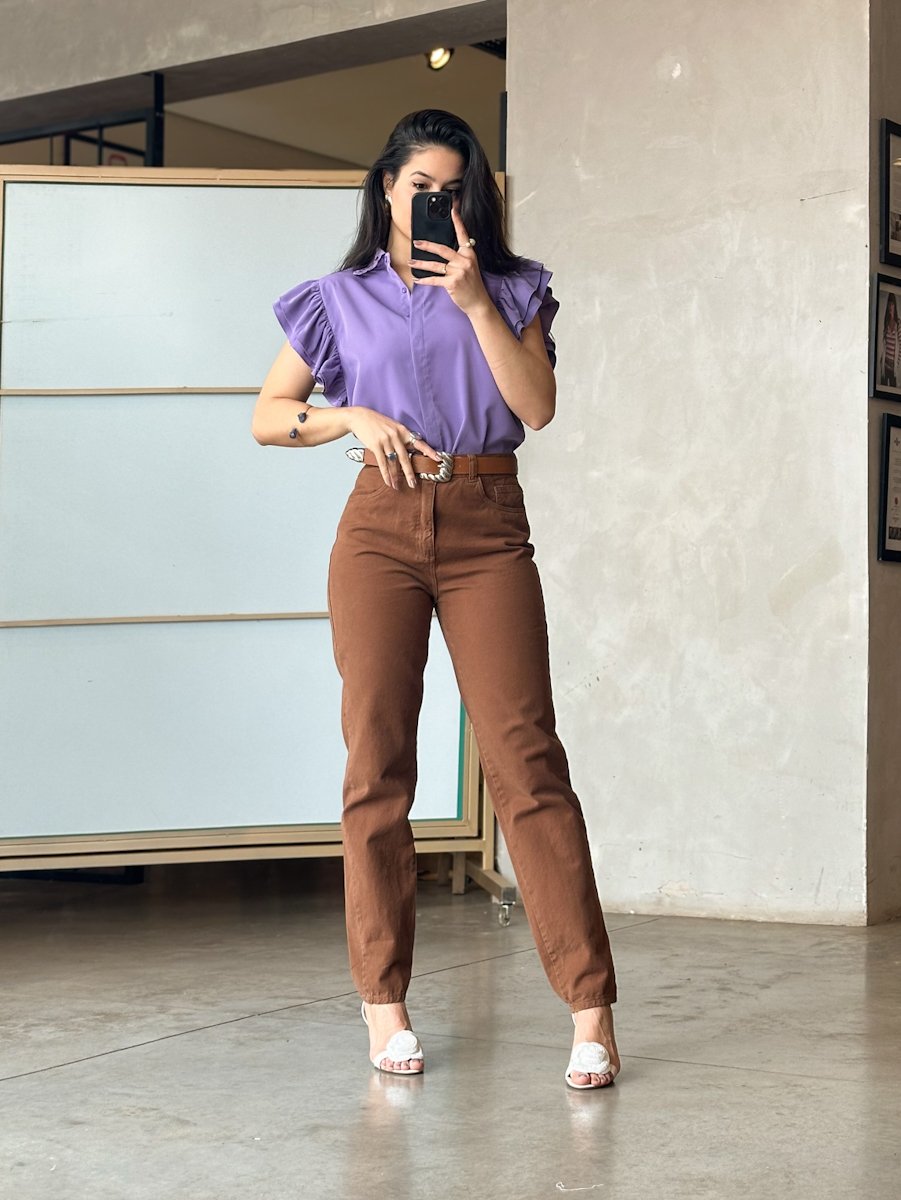 316818 camisa manga babado cor de pimenta 1