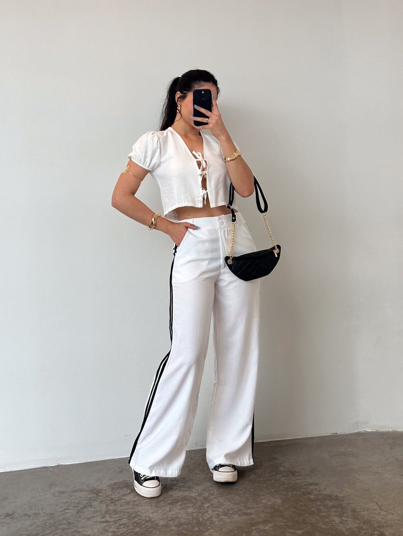 Looks CalÃ§a Com Listras Laterais Feminina Listra Lateral CalÃ§a - Main Image