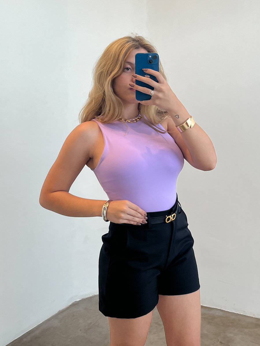 09 short bermuda feminino social com cinto carol