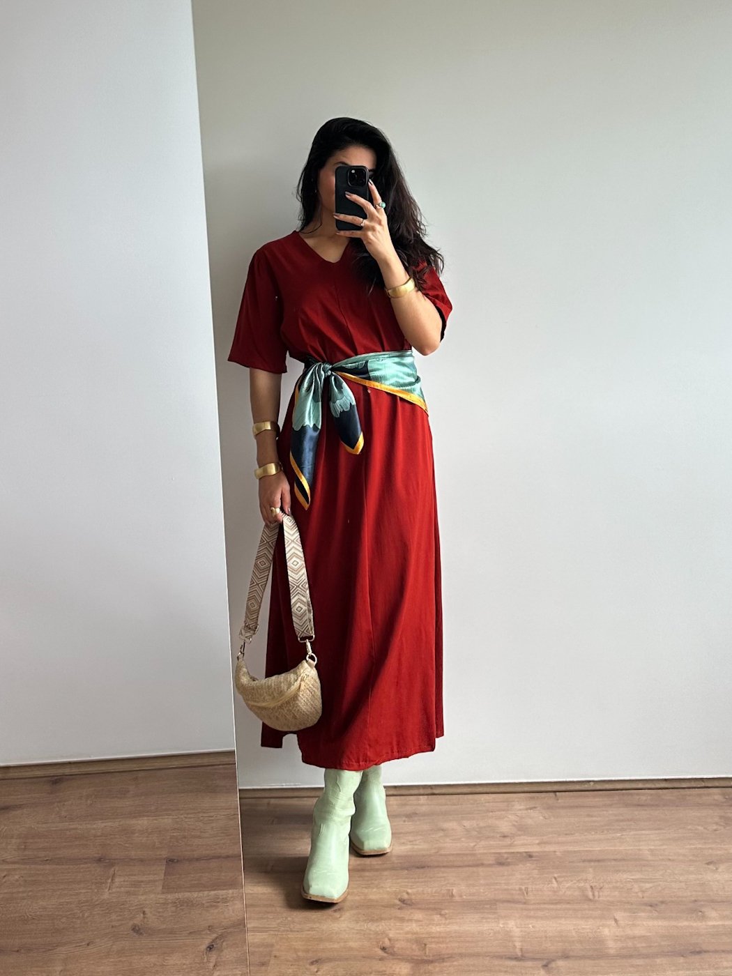05 vestido feminino viscose midi manga curta mia