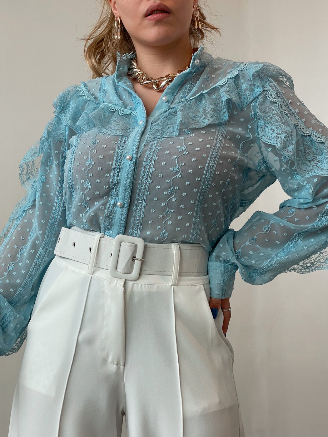 12 camiseta feminina boho manga longa com babados e renda transparencia luna