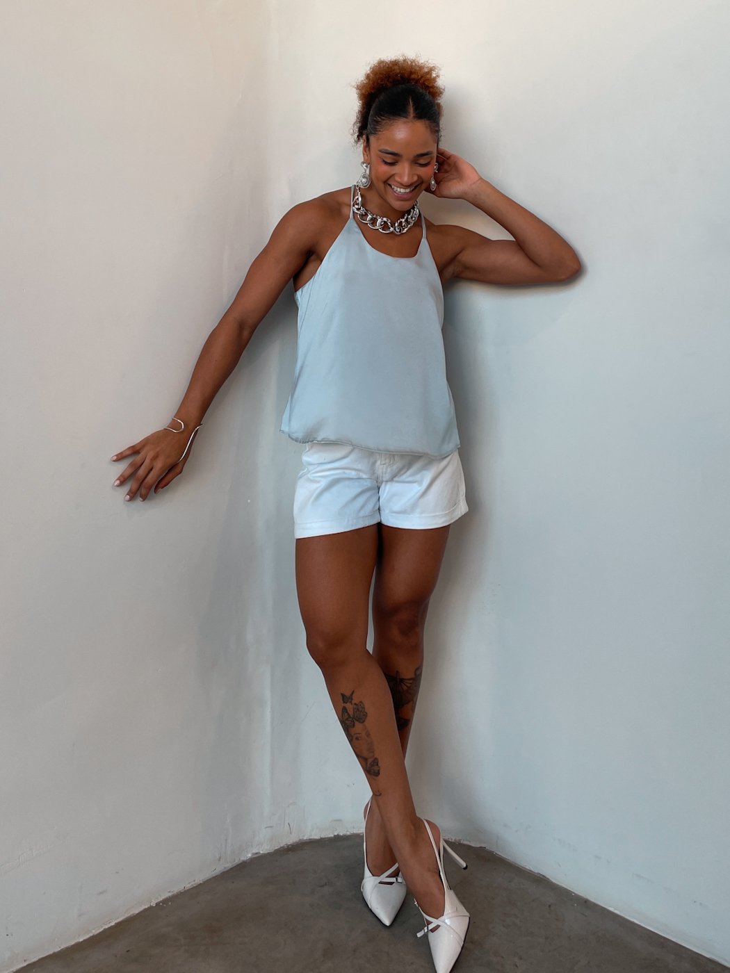 16 regata feminina com alcinha bata acetinada lorena