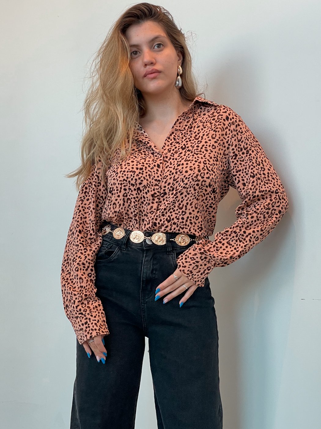 11 camisa feminina animal print onca cropped isis
