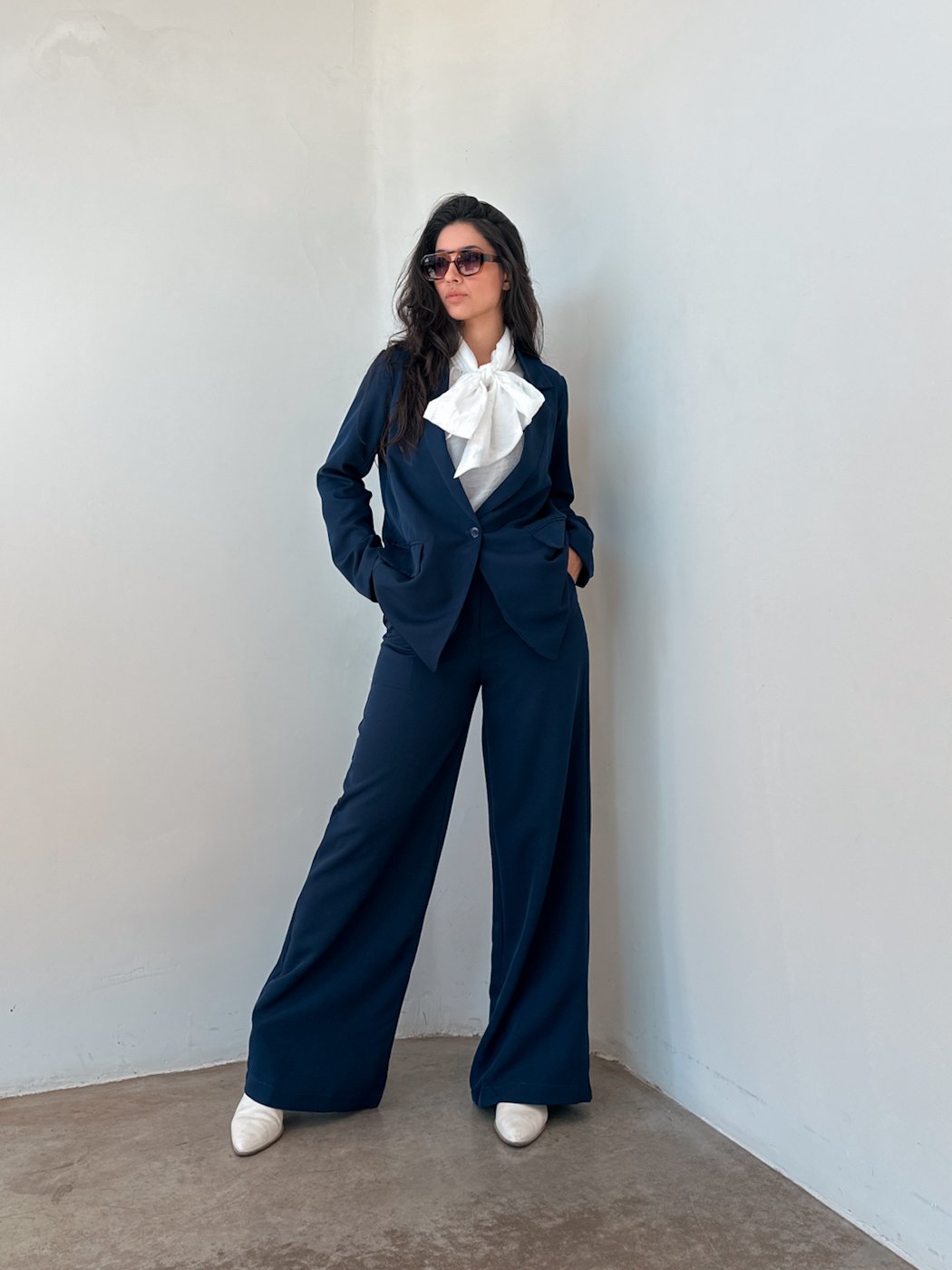 10 conjunto blazer e calca pantalona social helena