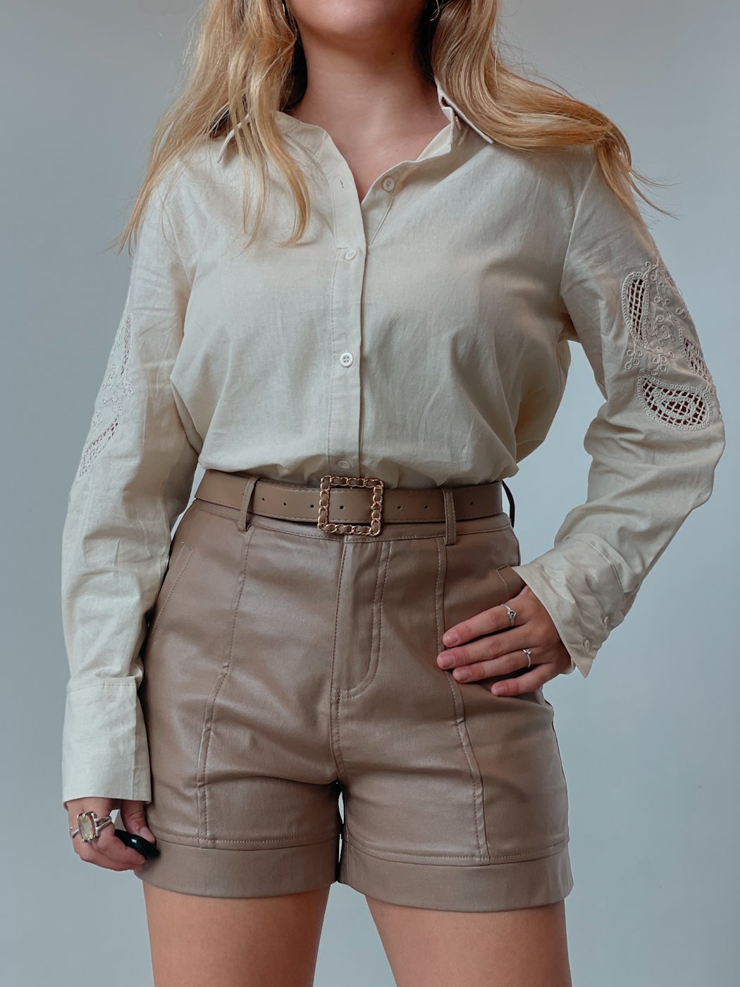 28 camisa feminina boho manga bordada com punho largo tricoline amanda