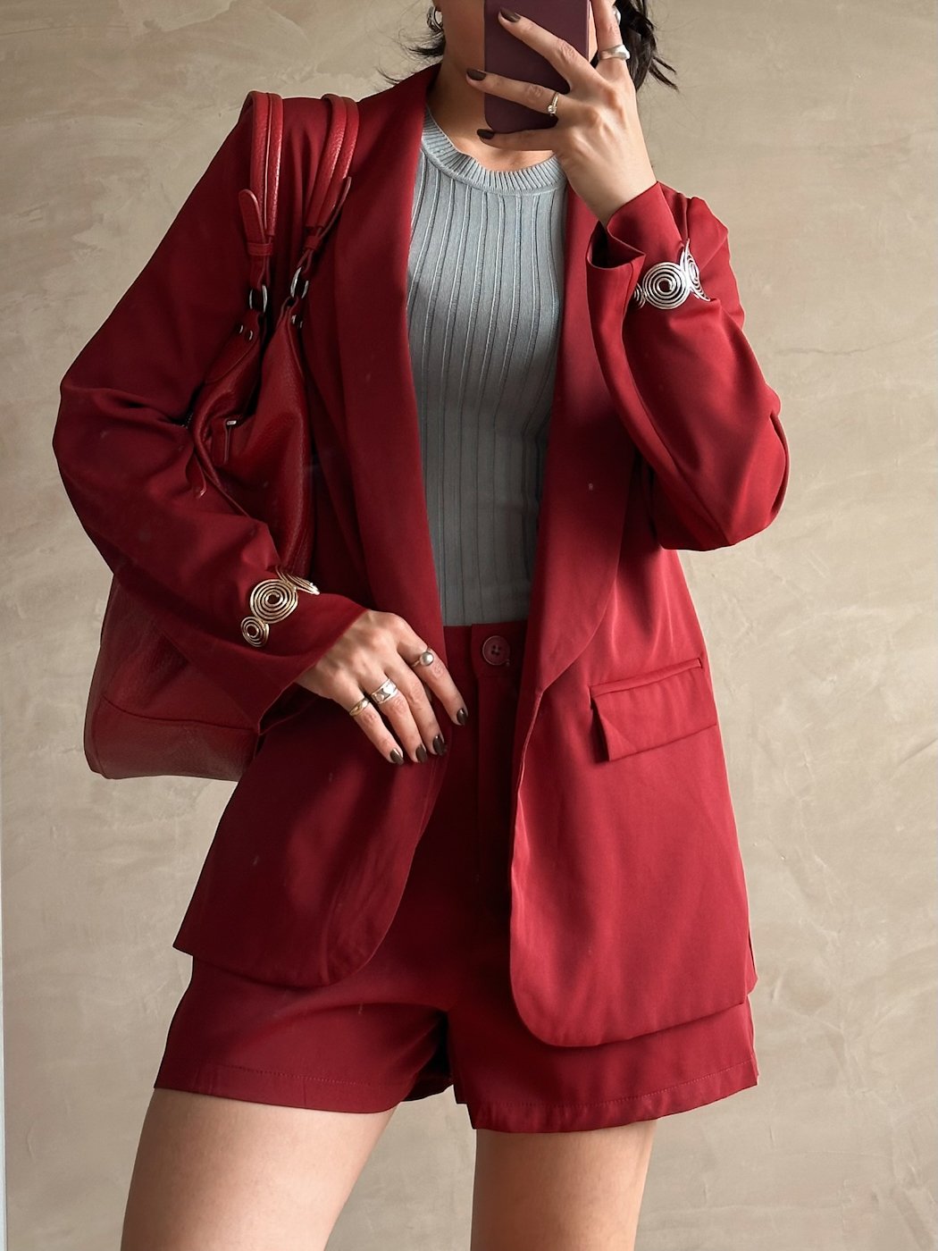 05 conjunto blazer e short de alfaiataria social nathalia
