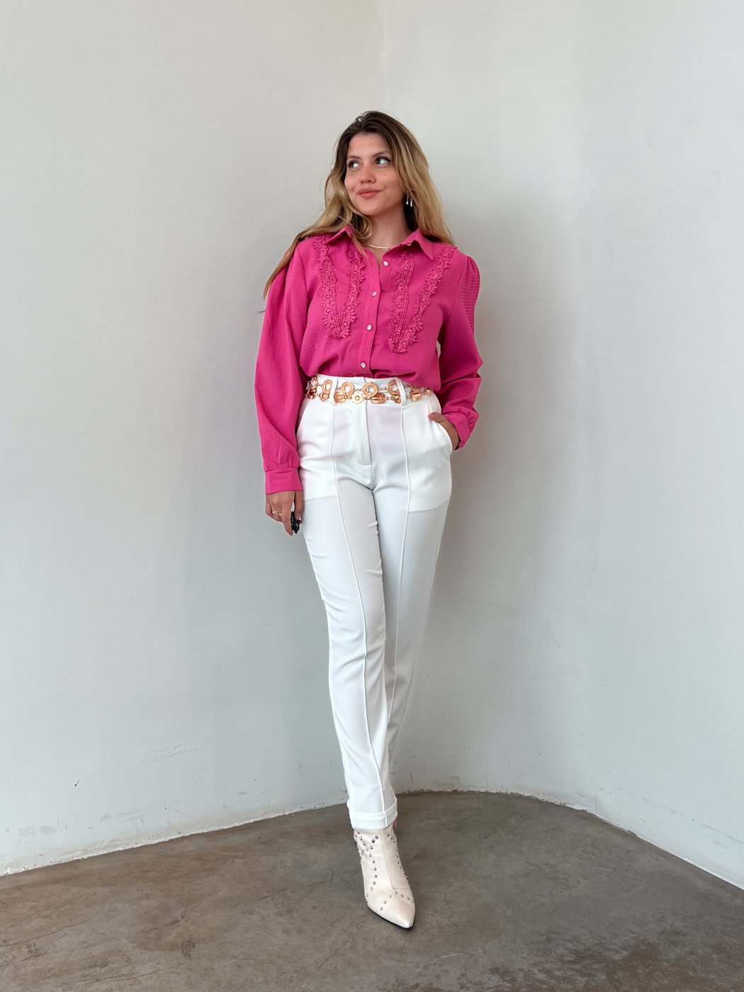 33 camisa feminina grao de arroz gripir frontal bela