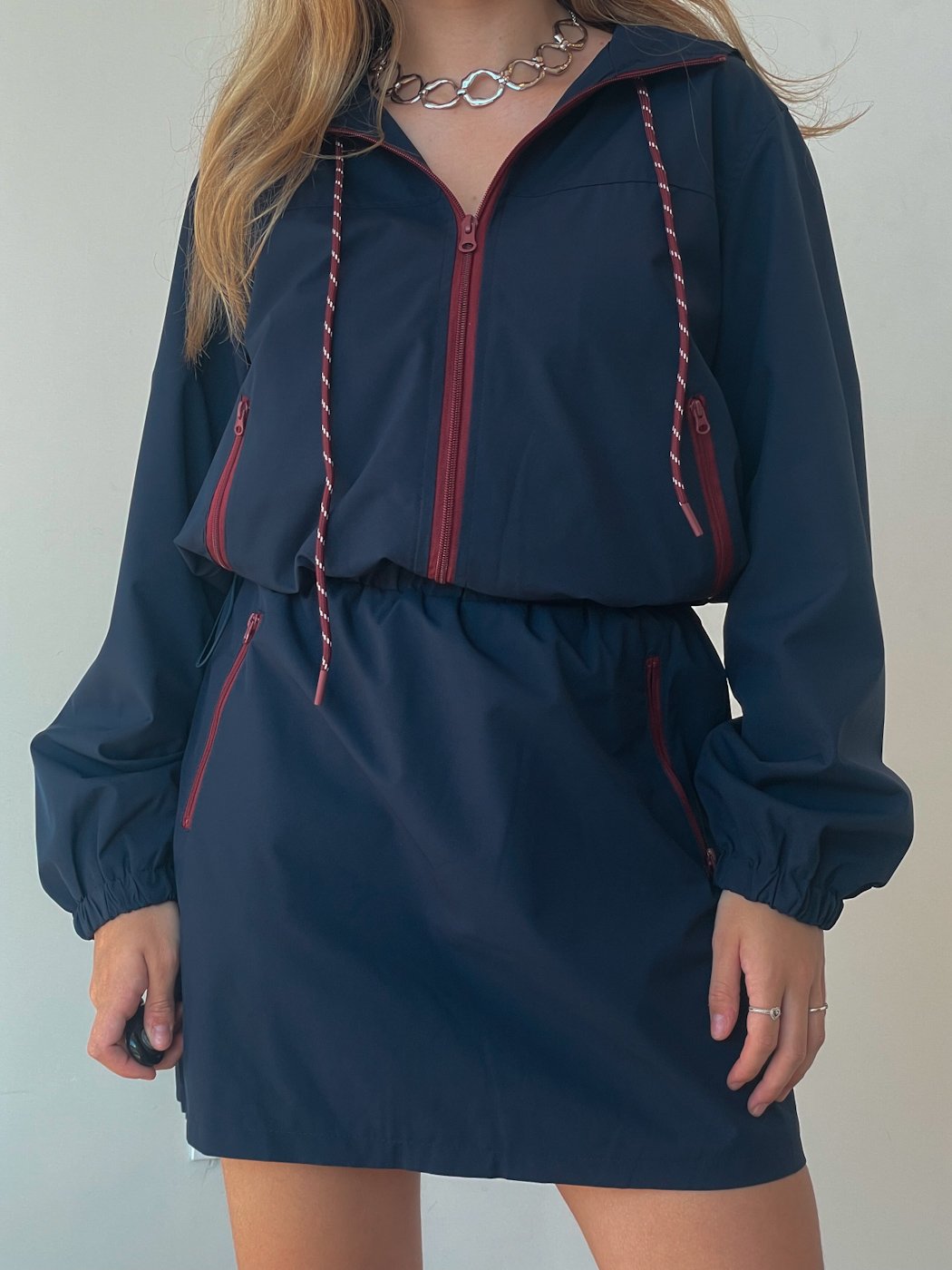 10 conjunto feminino tactel jaqueta e saia simone