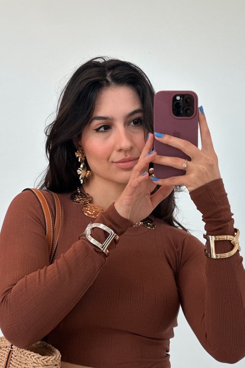 07 bracelete feminino dourado com prata maia