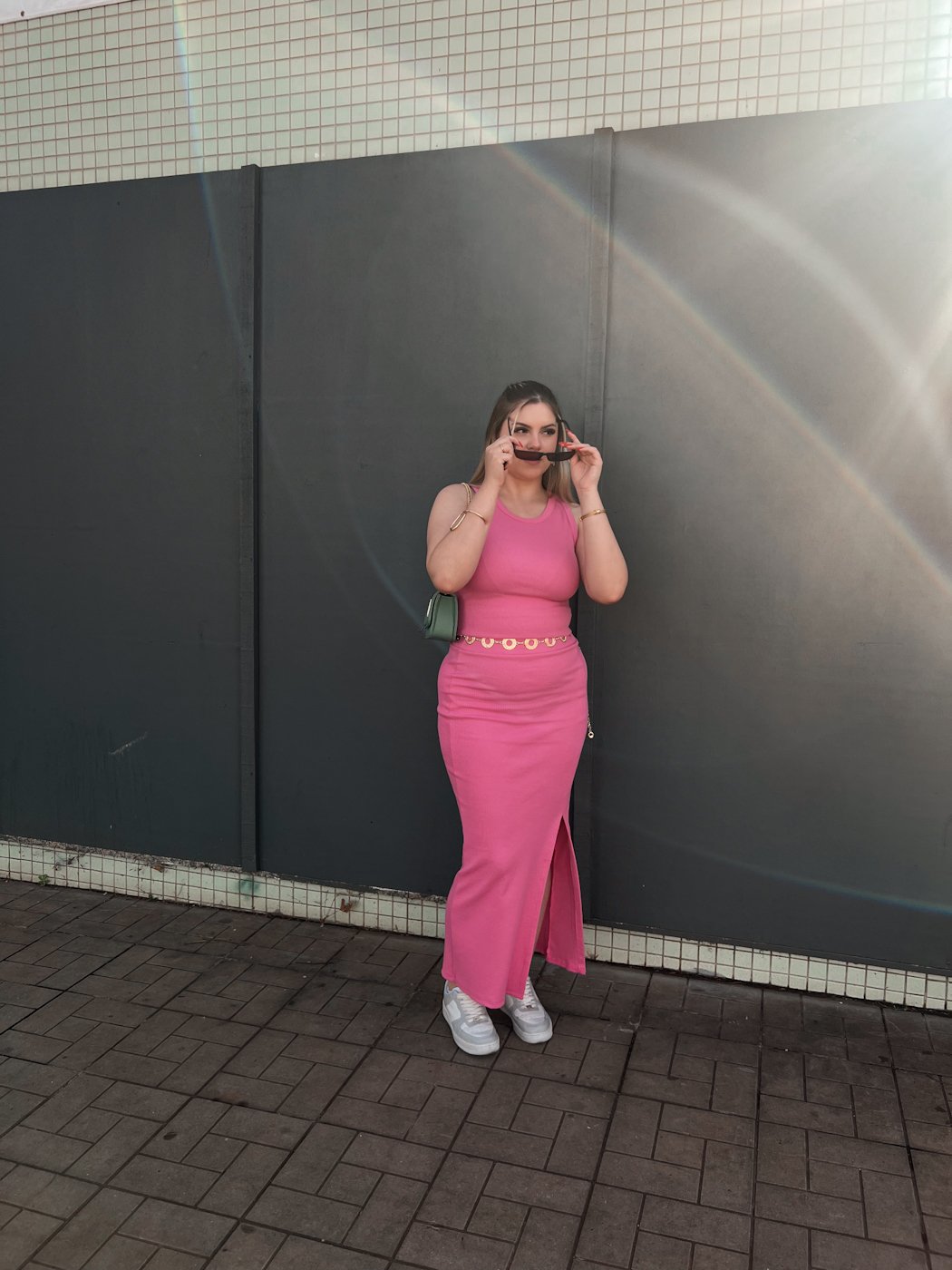 14 saia feminina longa canelada com fenda michele