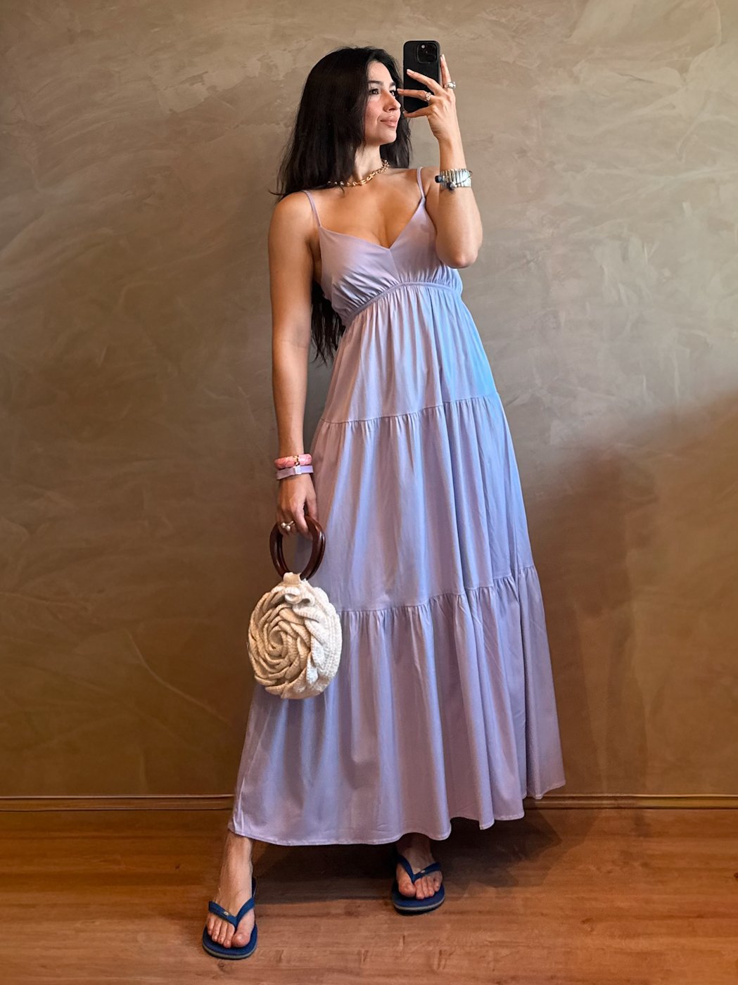 Vestido Feminino Longo Vicose Encorpada 3 Marias Alça 25 Wendy
