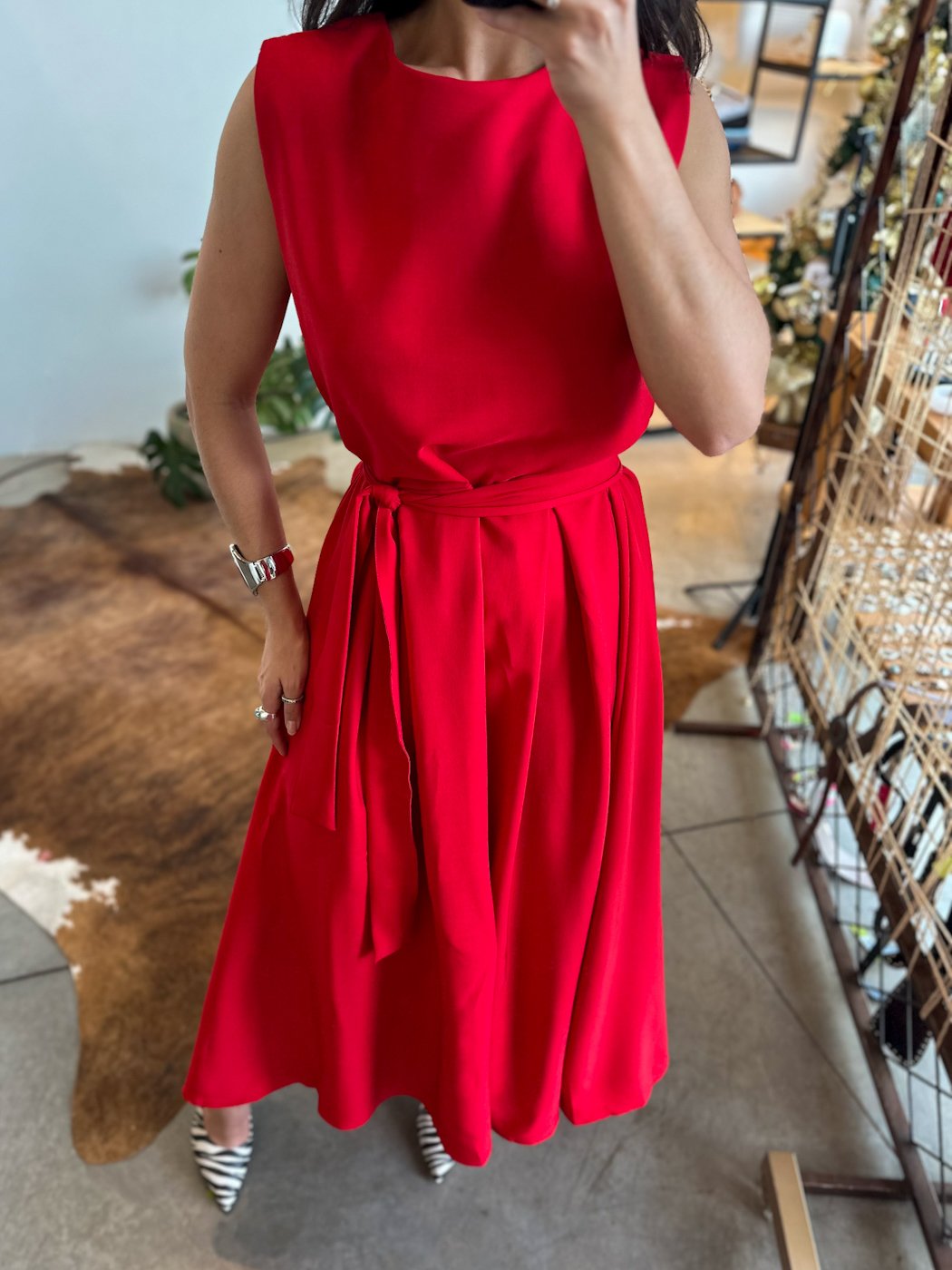 40 vestido feminino midi regata com cinto faixa classico eduarda