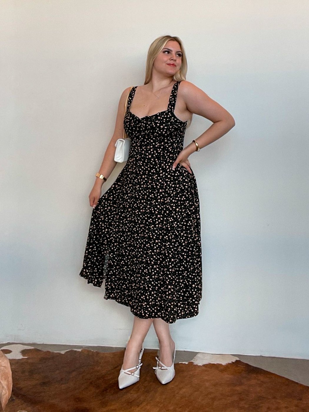 06 vestido midi liberty com alca regulavem e lastex nas costas de viscose amelie