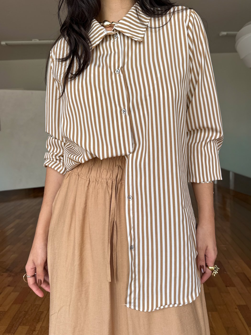 07 conjunto feminino top com no e camisa angelica