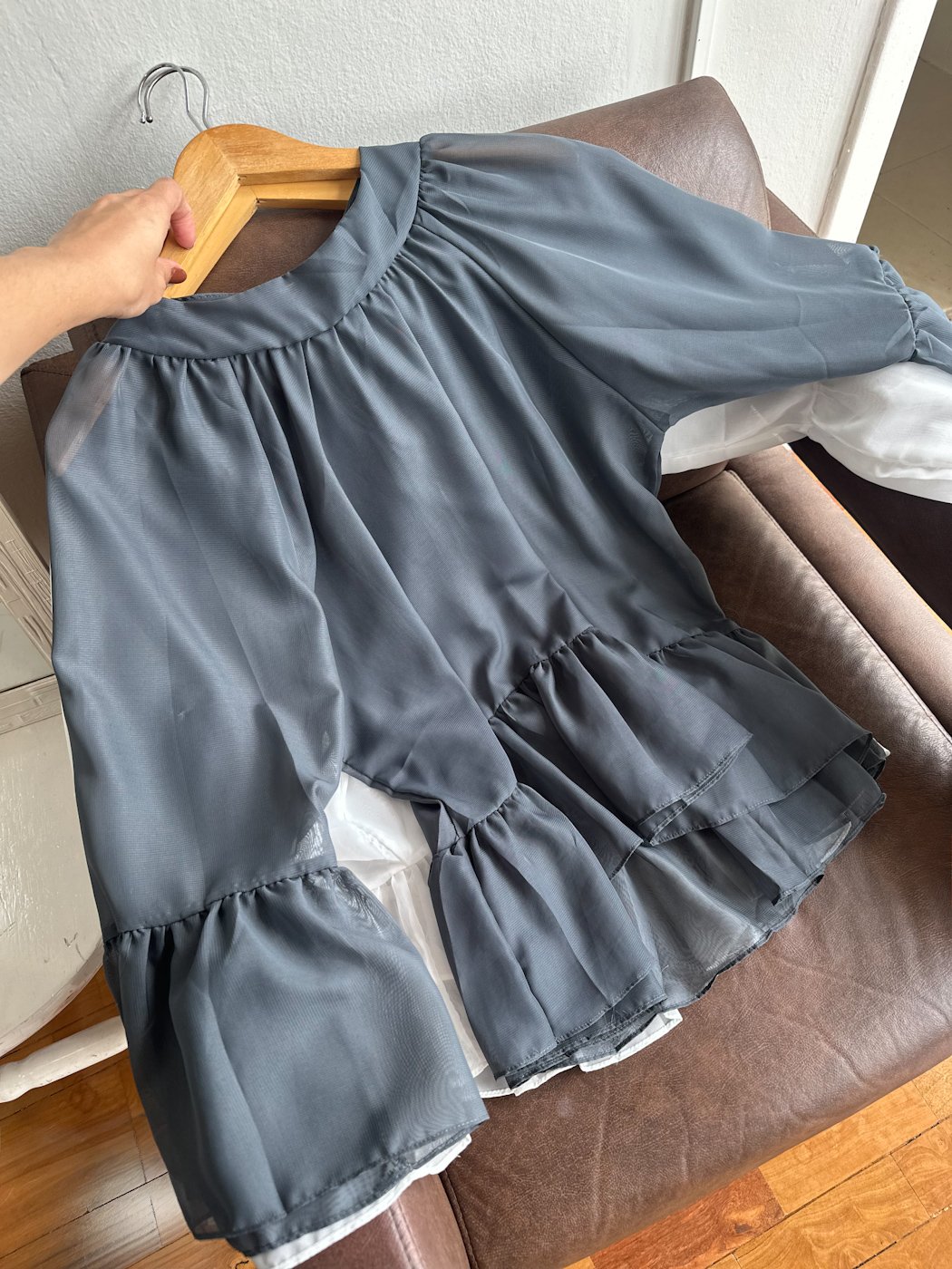 01 blusa voal com manga 3 4 alice