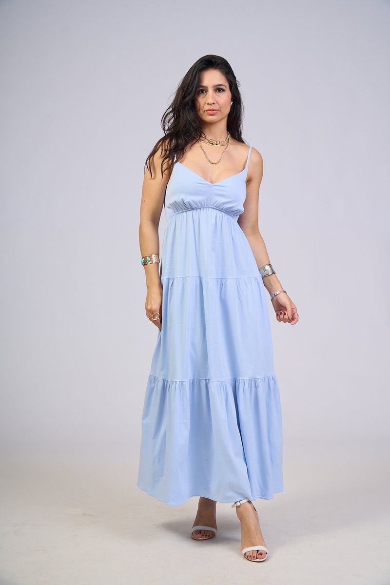 Vestido Feminino Longo Vicose Encorpada 3 Marias Alça 25 Wendy