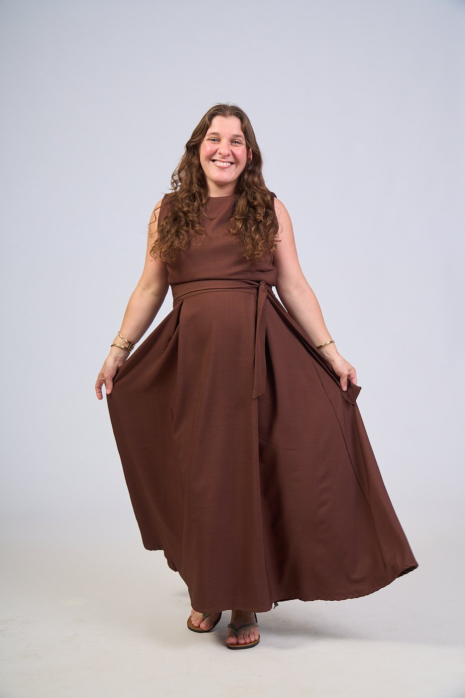 78 vestido feminino midi regata com cinto faixa classico eduarda