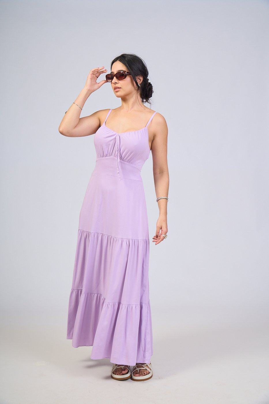 03 vestido longo com tira decote e pala viscose sarjada marina