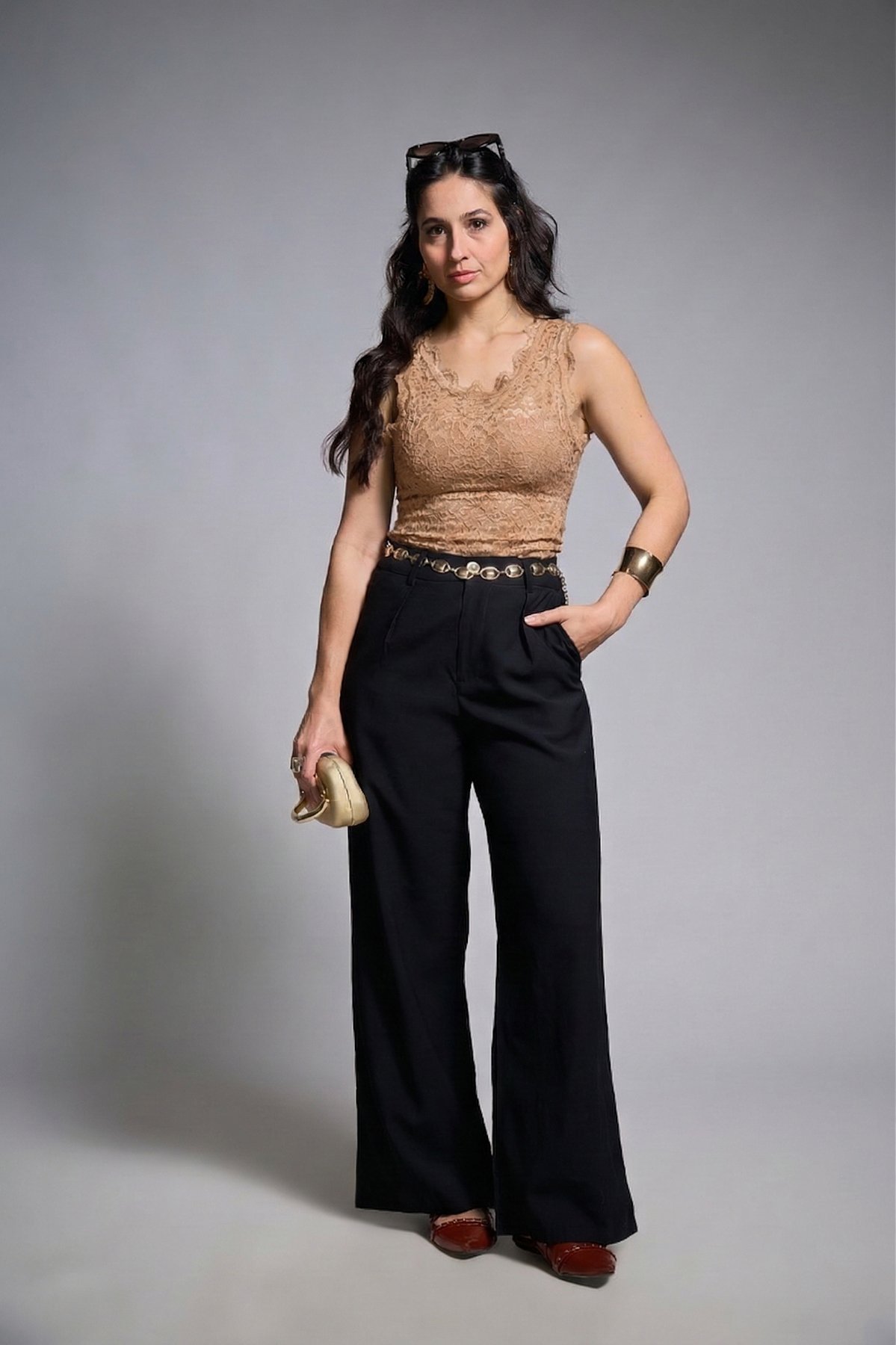 27 blusa de renda regata segunda pele milene