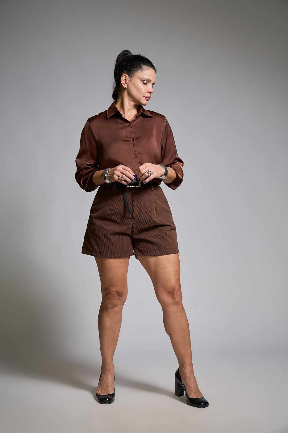 14 camisa de cetim manga longa tradicional leticia