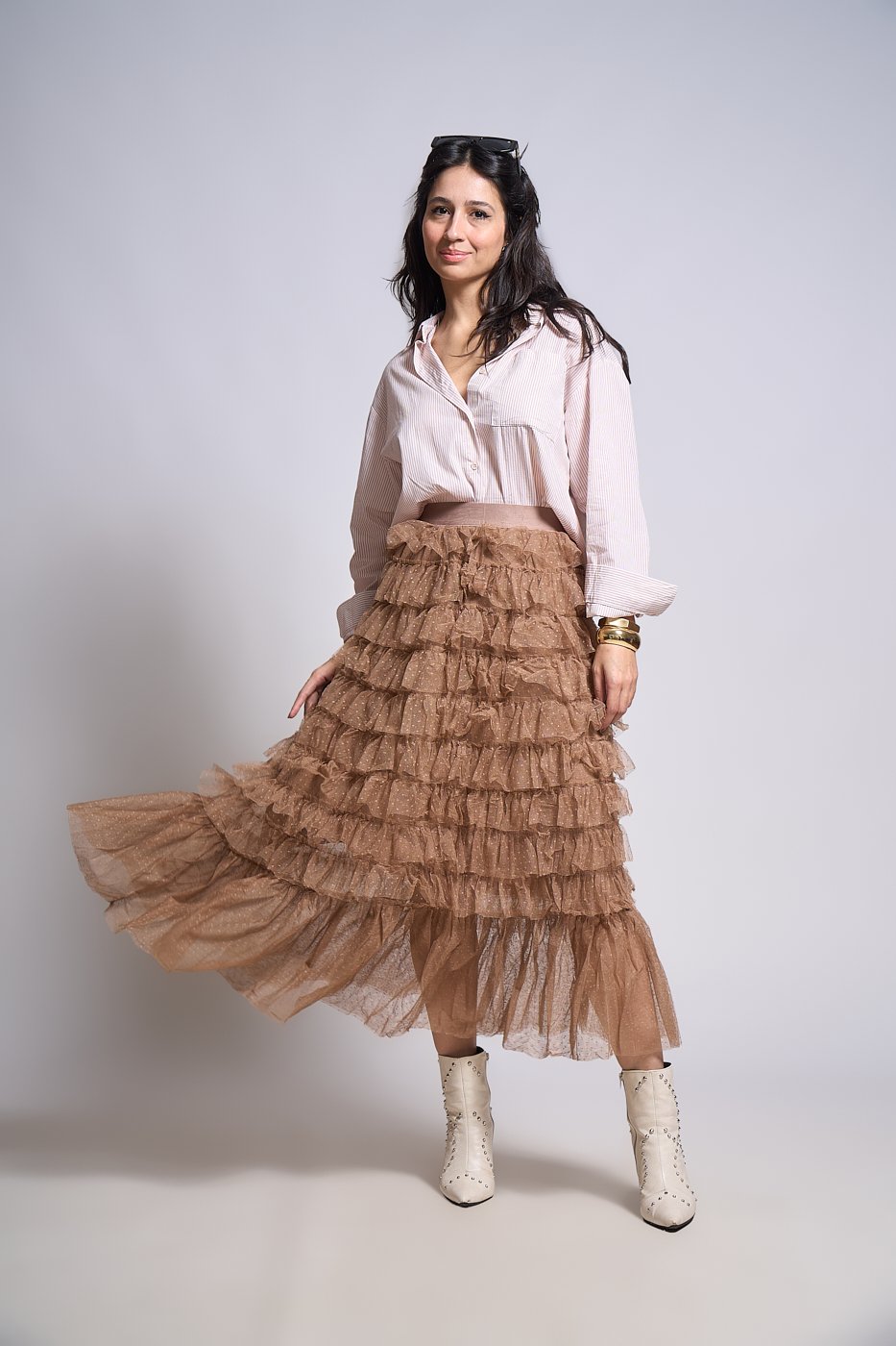 11 camisa listrada de algodao classica ampla maraisa