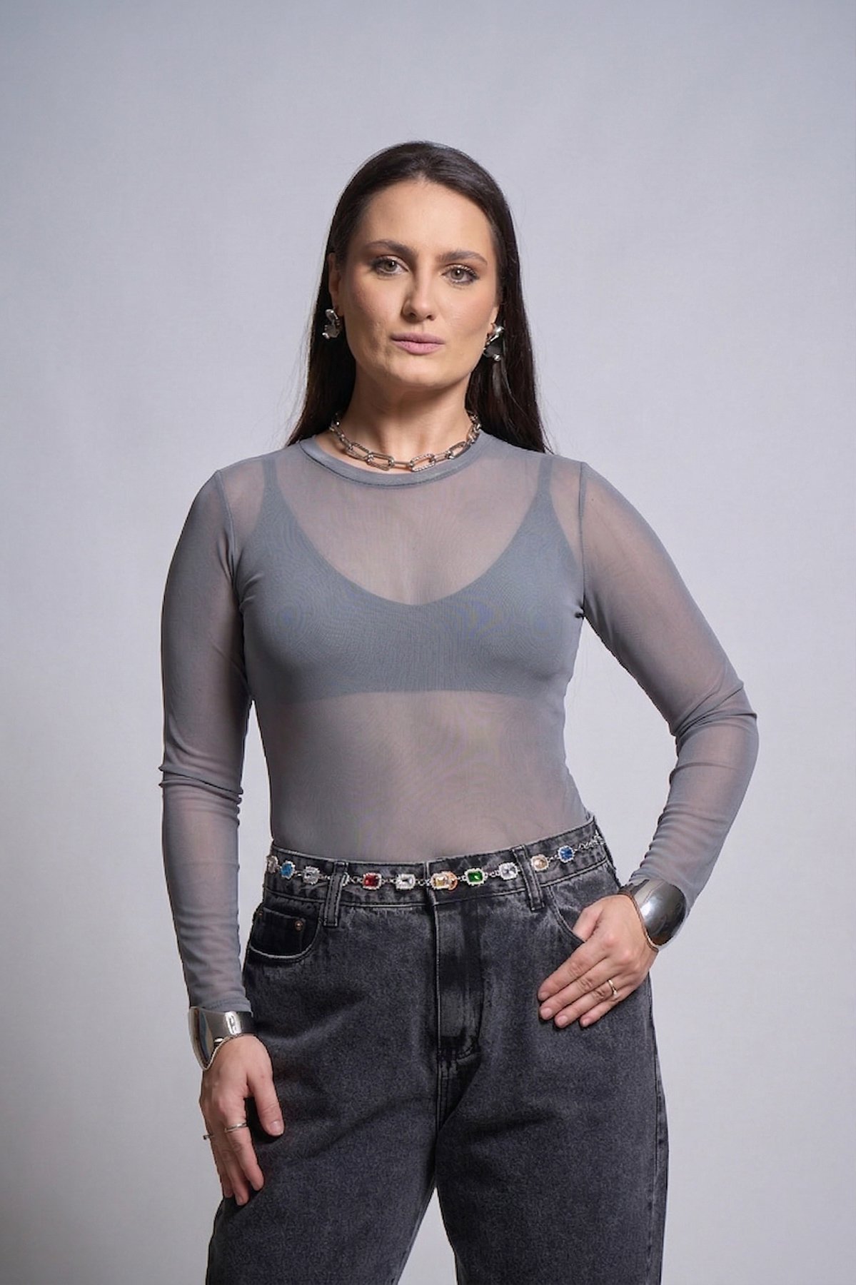 14 body de tule manga longa e gola alta antonela