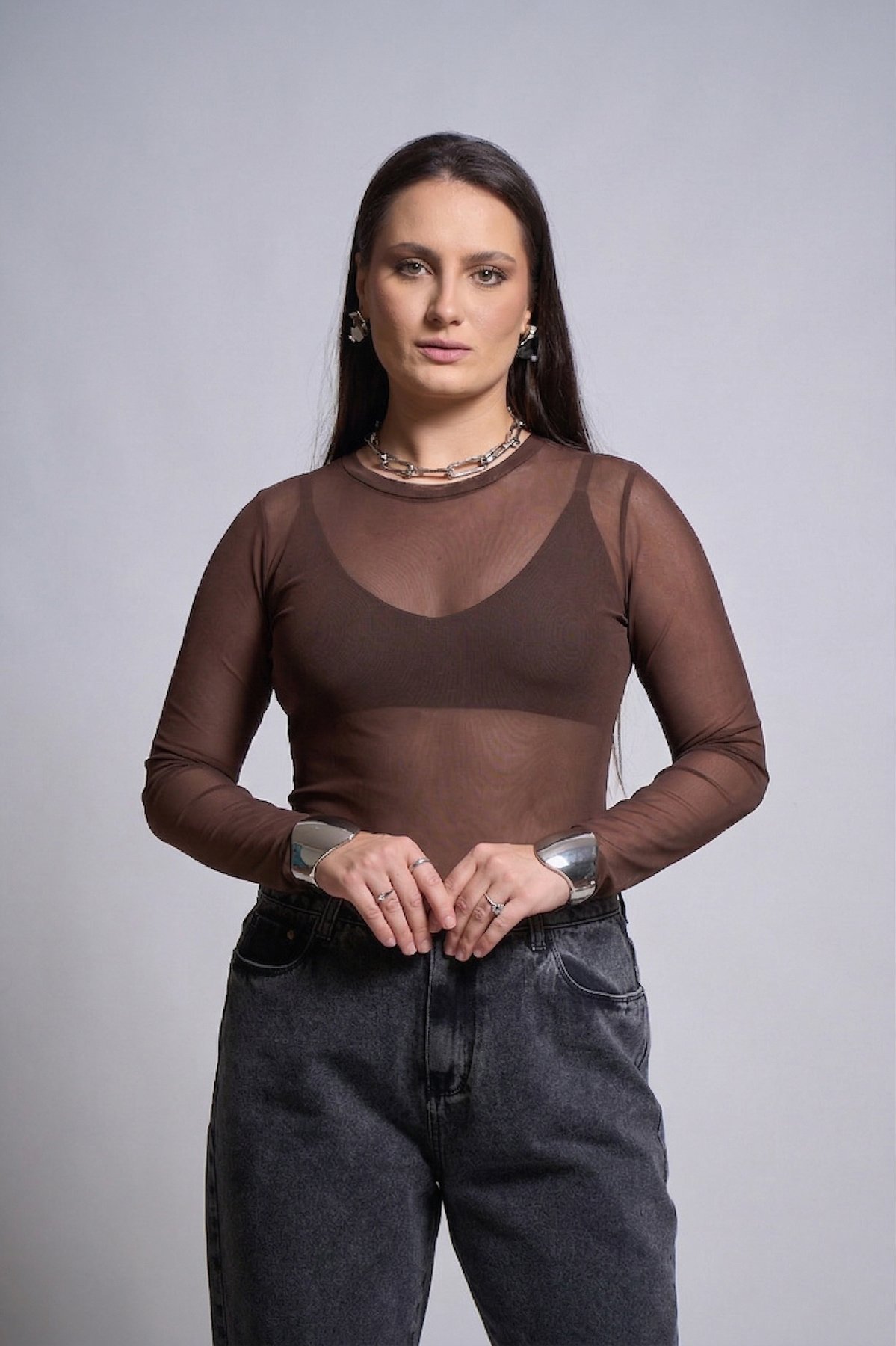 17 body de tule manga longa e gola alta antonela