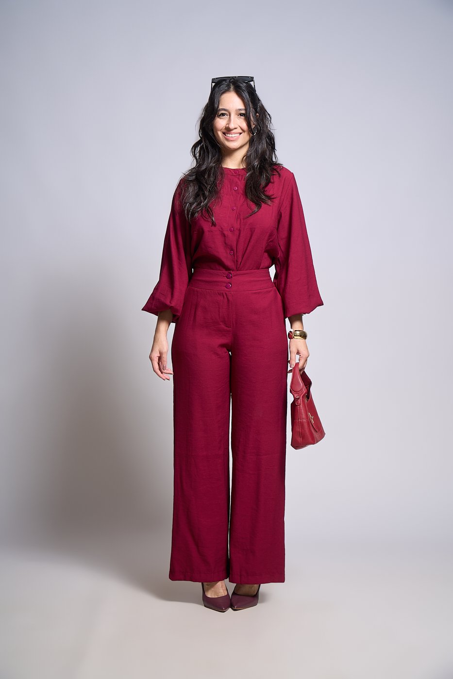 11 conjunto de calca pantalona com cos largo e blusa manga longa jordana