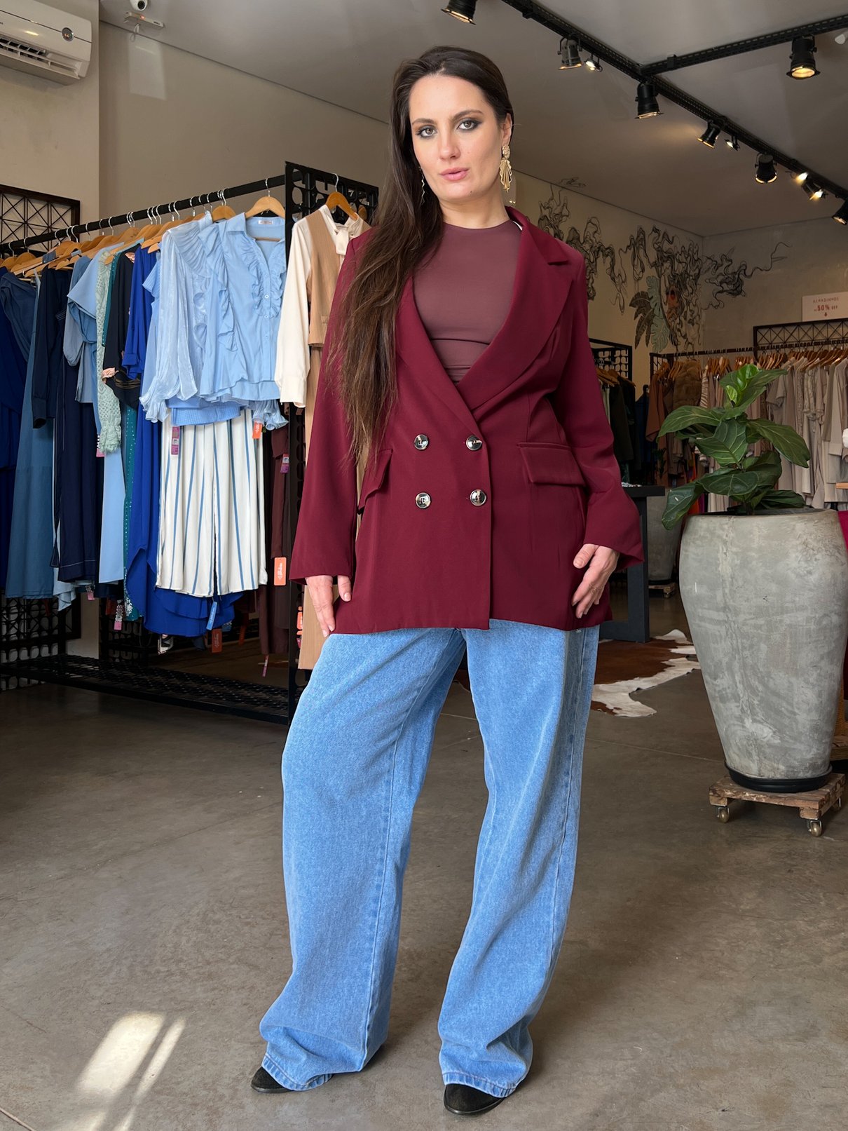 22 blazer com 4 botoes mescla urban melissa